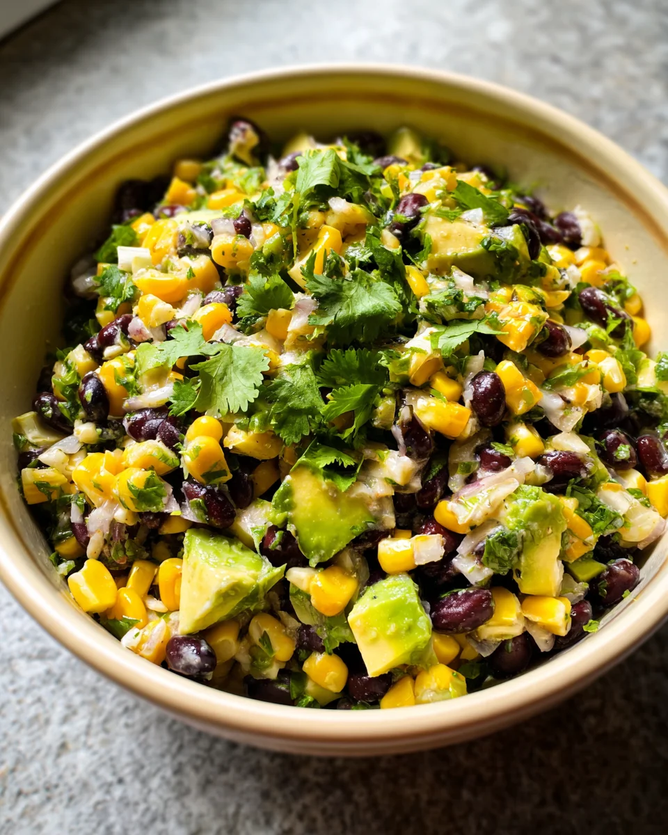 Black Bean Corn Avocado Salad 22 Black