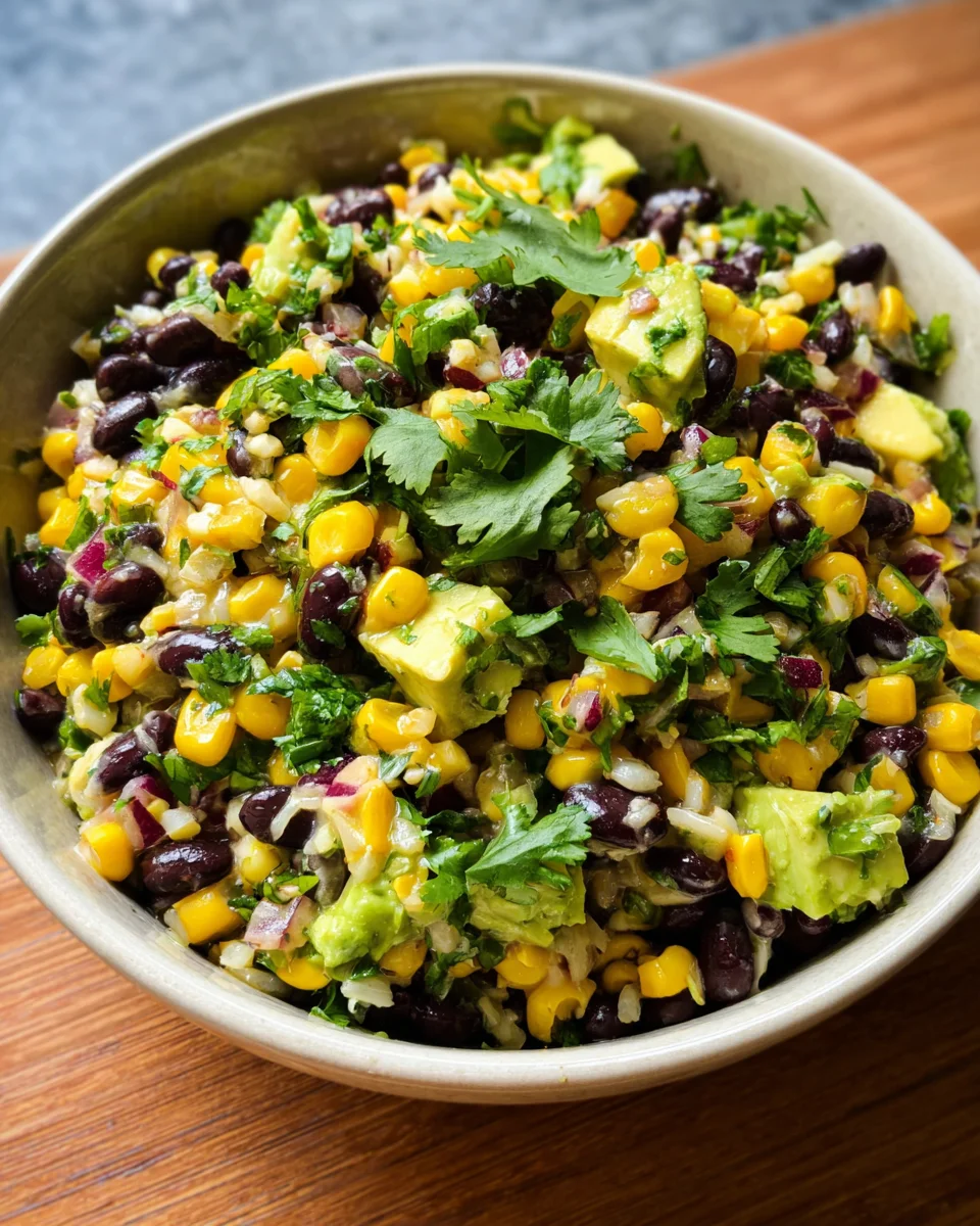 Black Bean Corn Avocado Salad 23 Black