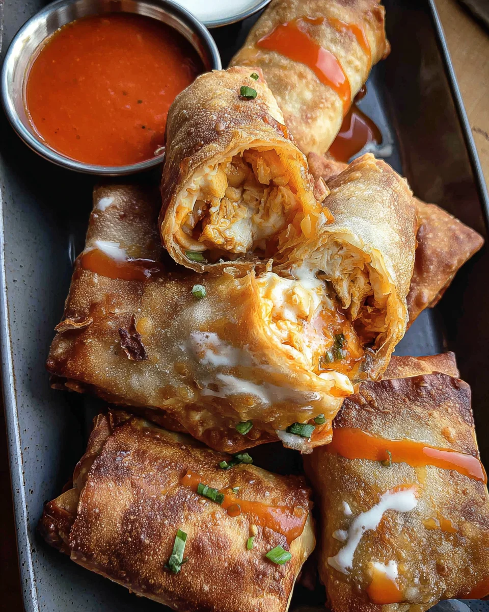 Buffalo Chicken Egg Rolls