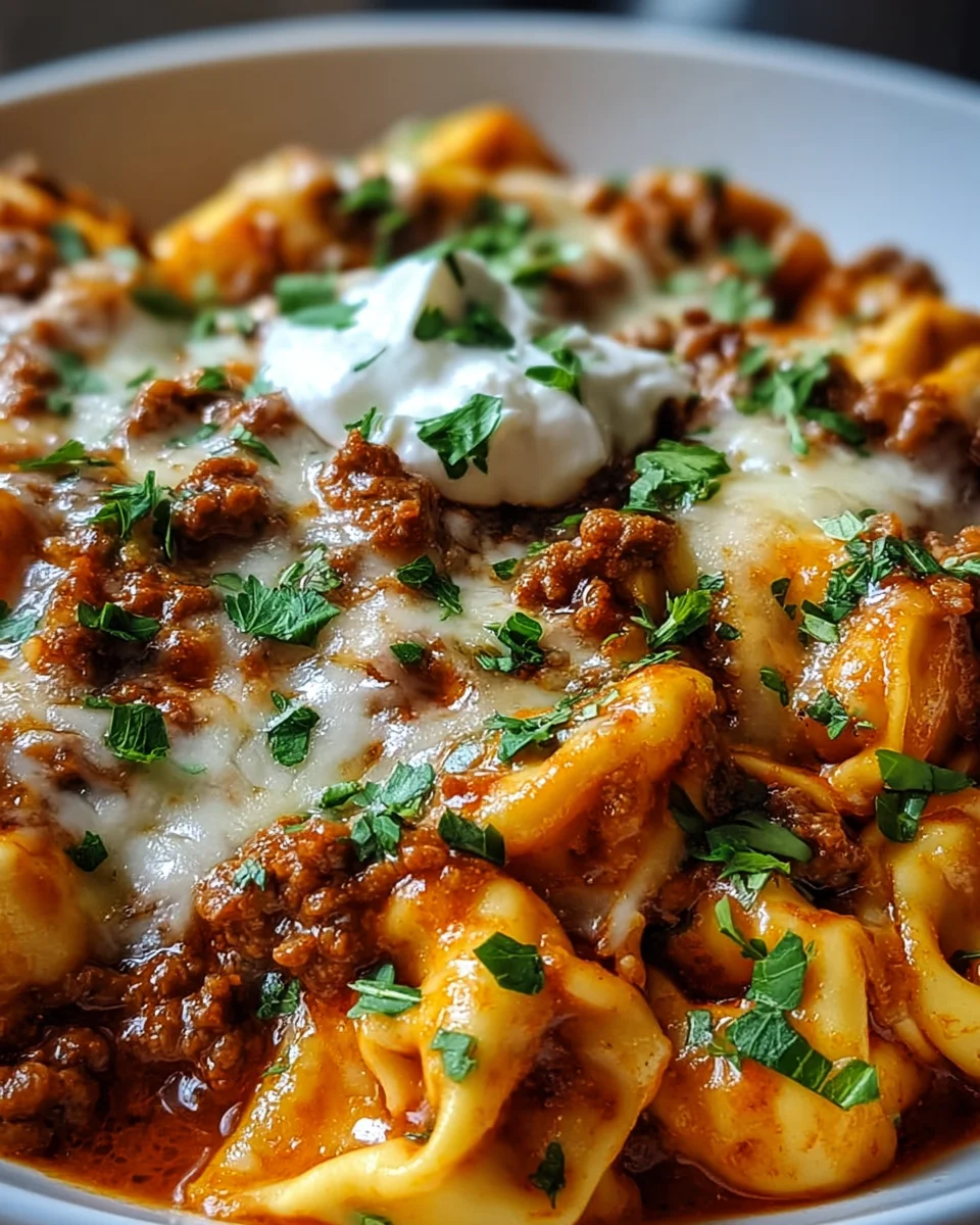 Cheesy Beef Enchilada Tortellini 21 Cheesy