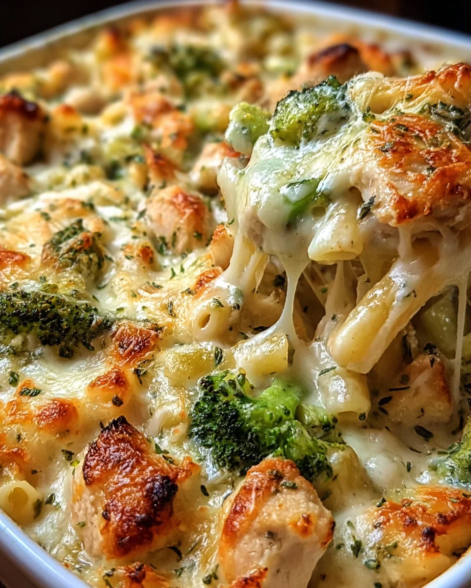 Chicken and Broccoli Alfredo Bake