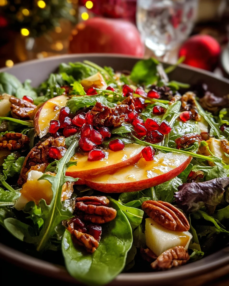 Christmas Salad with Honey Mustard Dressing
