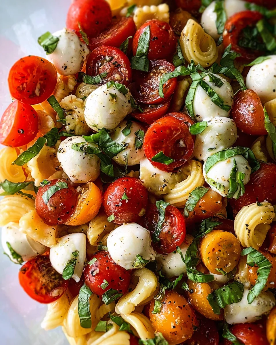 Creamy Caprese Pasta Salad