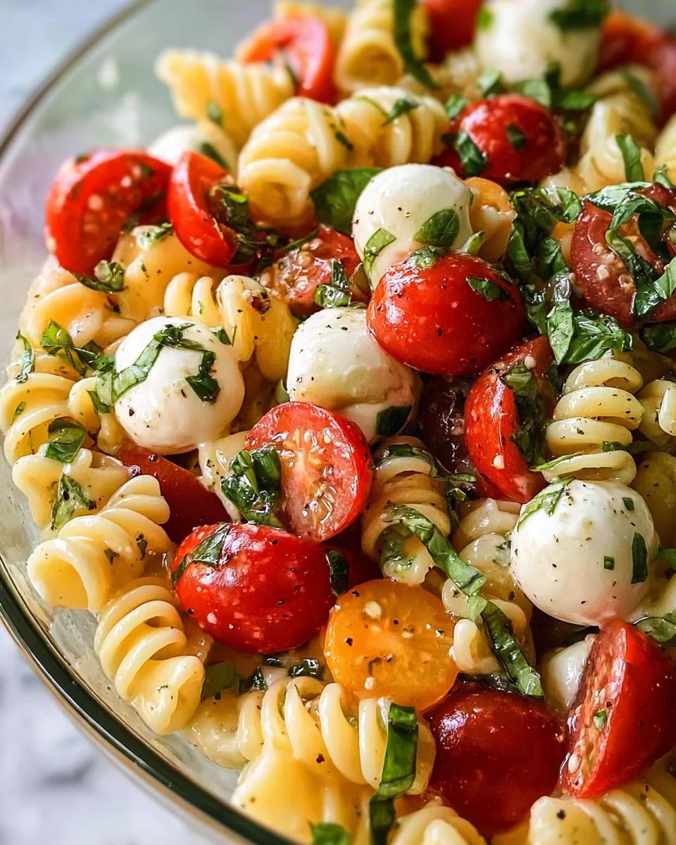 Creamy Caprese Pasta Salad 19 Creamy