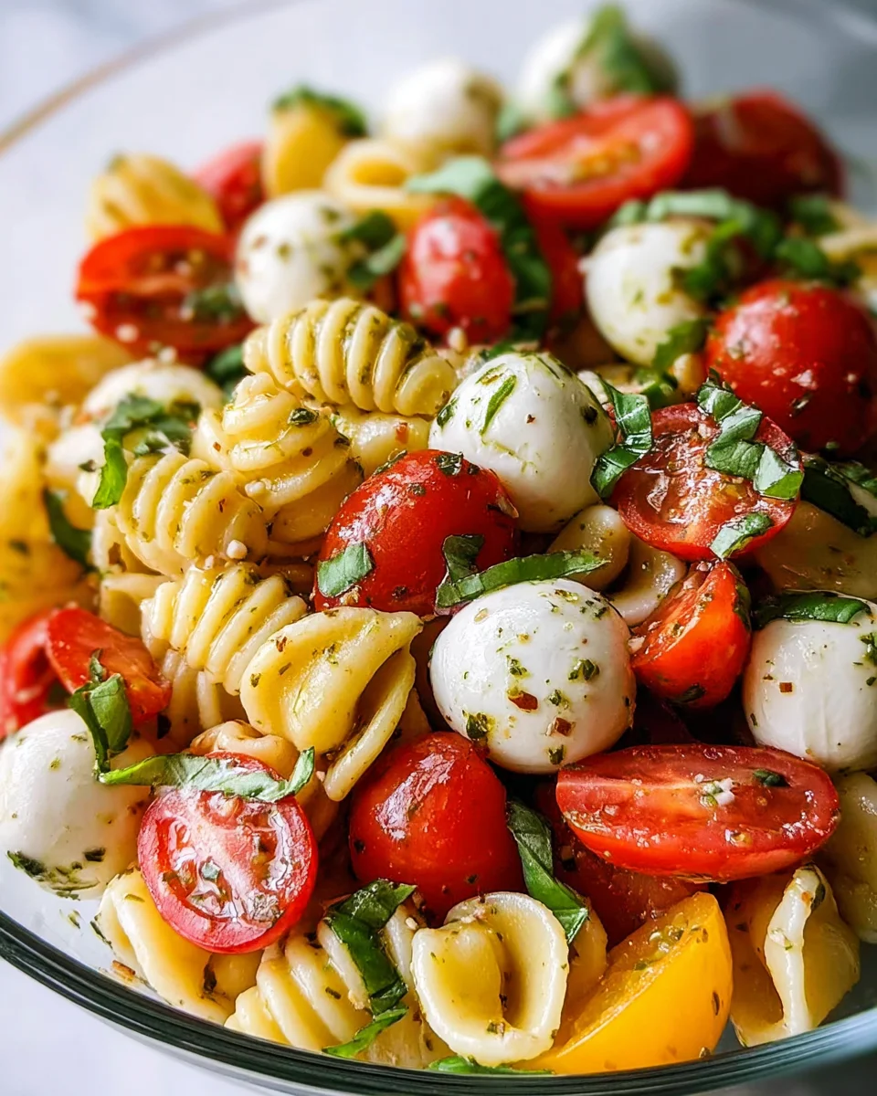 Creamy Caprese Pasta Salad 20 Creamy