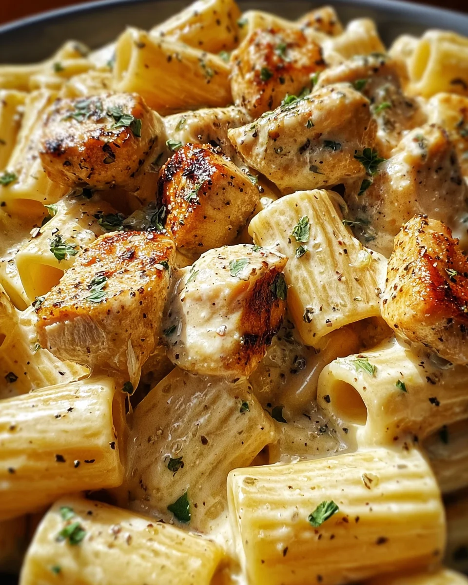 Creamy Garlic Butter Chicken and Rigatoni in Parmesan Sauce 19 Creamy