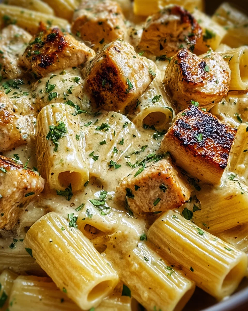 Creamy Garlic Butter Chicken and Rigatoni in Parmesan Sauce 20 Creamy