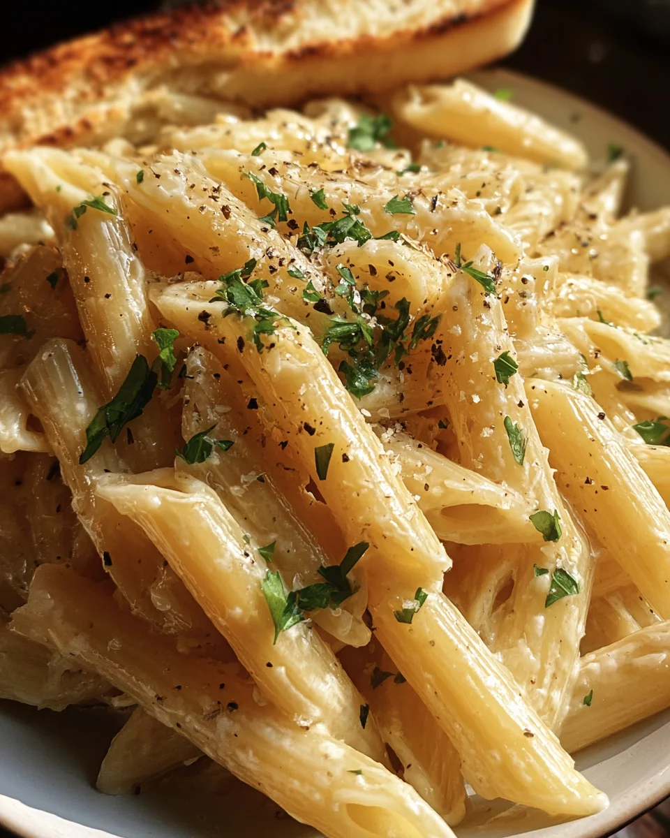 Creamy Garlic Penne Pasta 21 Creamy