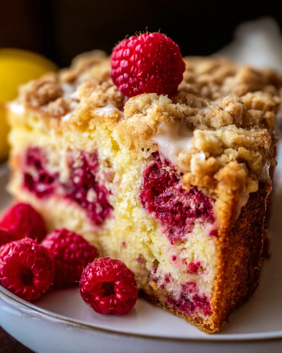 Easy Lemon Raspberry Cake with Crumb Topping 26 Easy