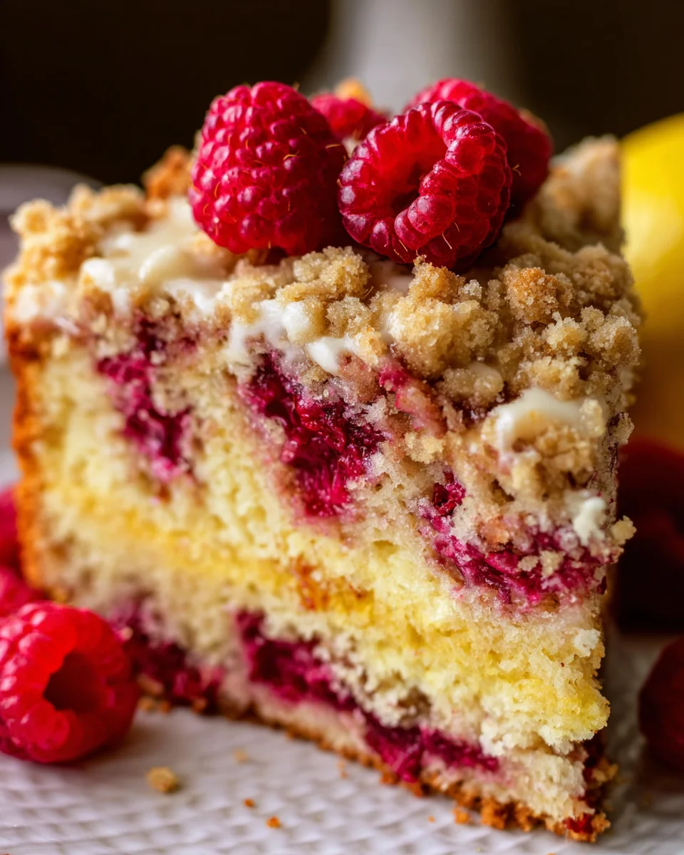 Easy Lemon Raspberry Cake with Crumb Topping 27 Easy