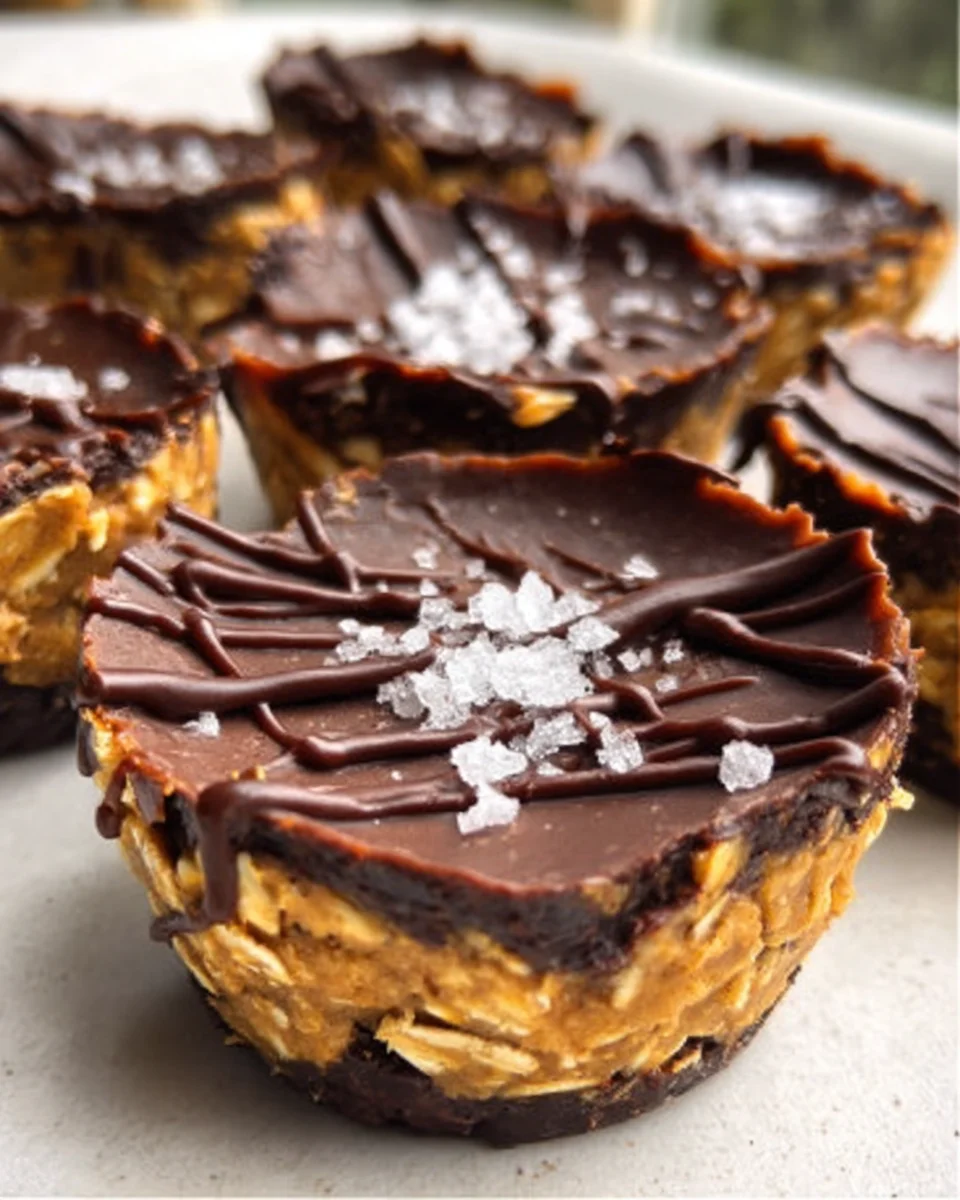 Easy No Bake Peanut Butter Oat Cups