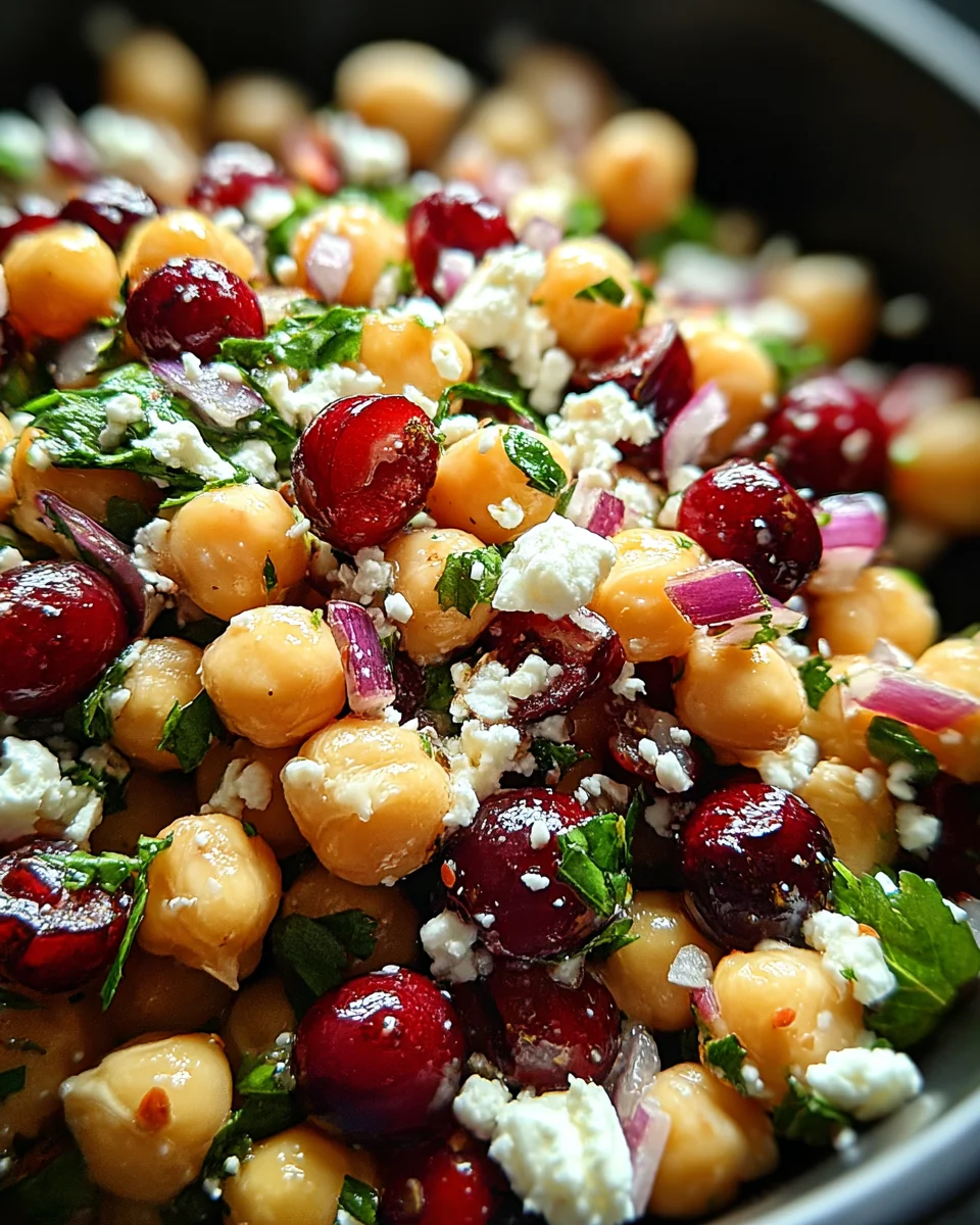 Feta & Cranberry Chickpeas with Lemon Vinaigrette 21 Feta