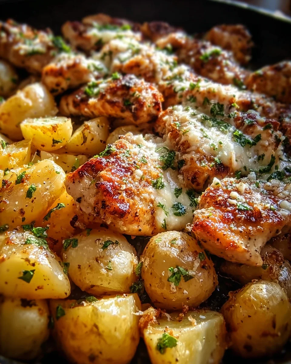 Garlic Parmesan Chicken and Potatoes (One-Pan Dinner)