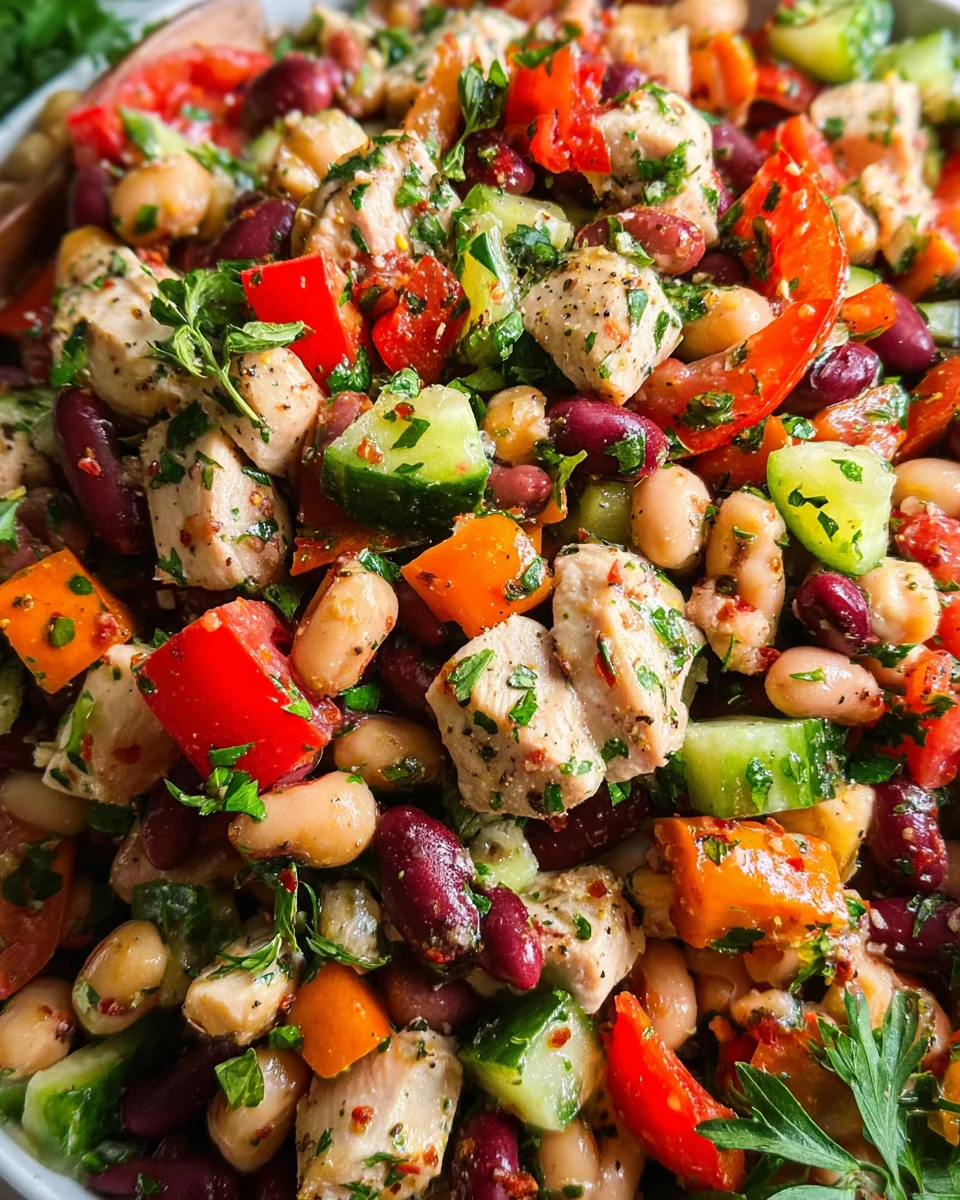 High-Protein Dense Bean Salad with Chicken 21 High-Protein
