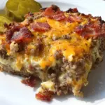 Low-Carb Bacon Cheeseburger Casserole