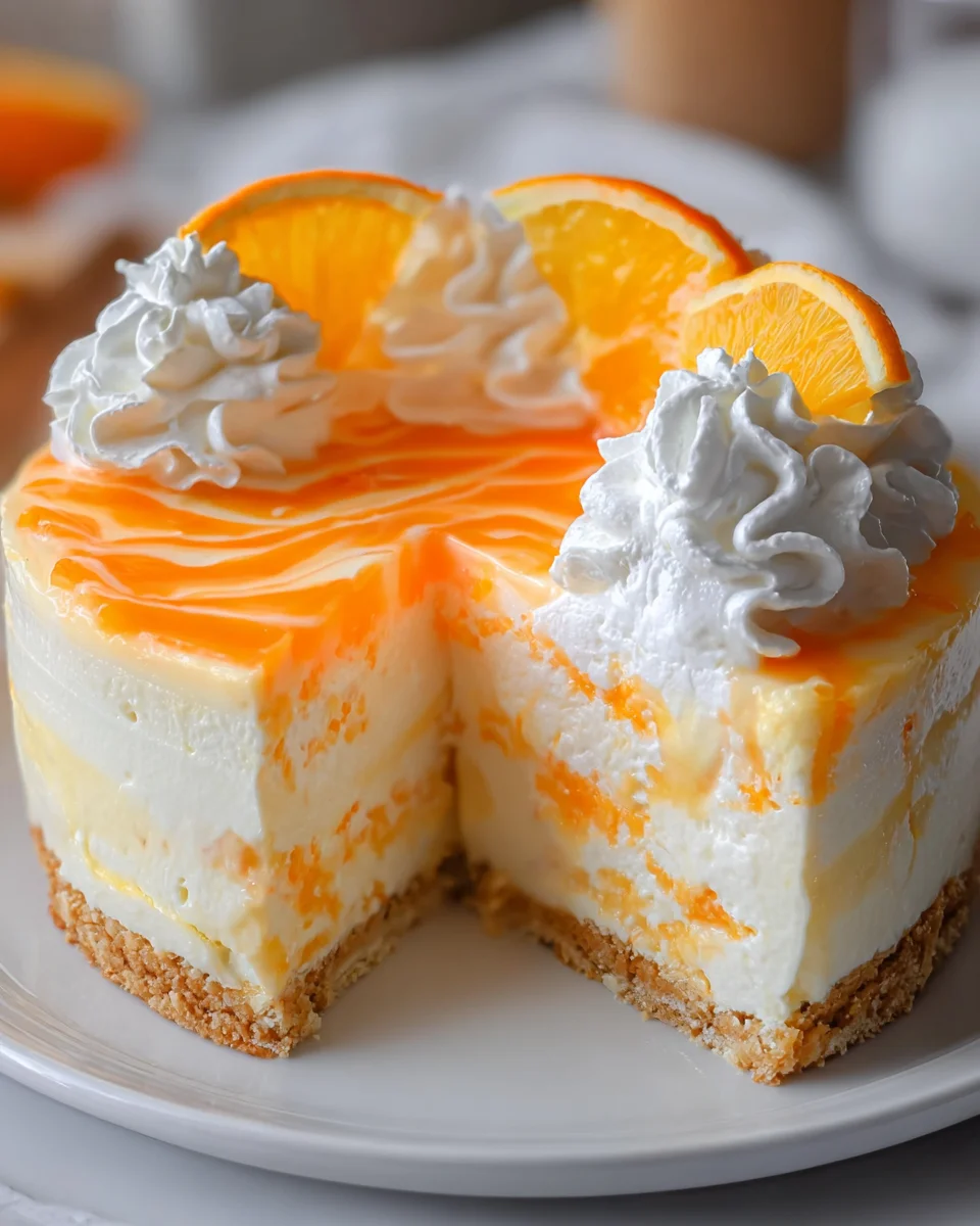 No-Bake Orange Creamsicle Cheesecake