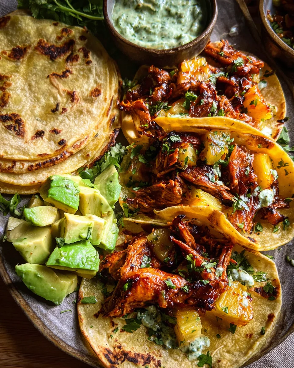 One Pan Chicken & Pineapple Tacos
