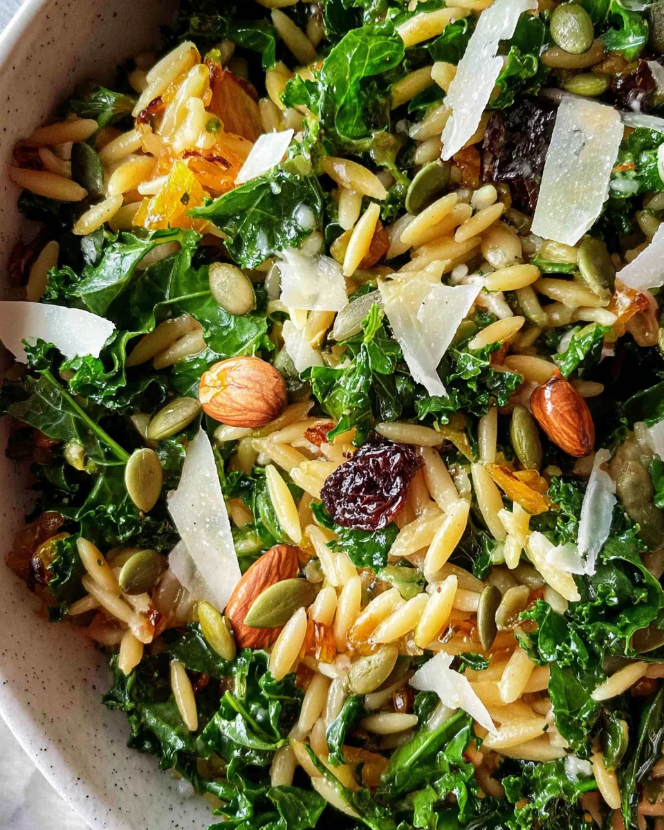 Orzo Kale Salad with Lemon Vinaigrette 24 Orzo