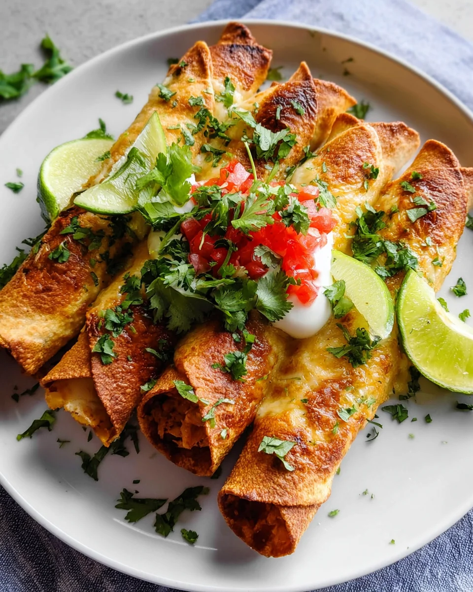 Oven Baked Chicken Taquitos Recipe