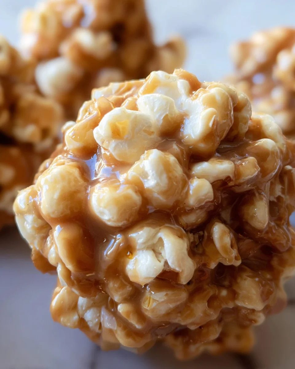 Peanut Butter Popcorn Balls