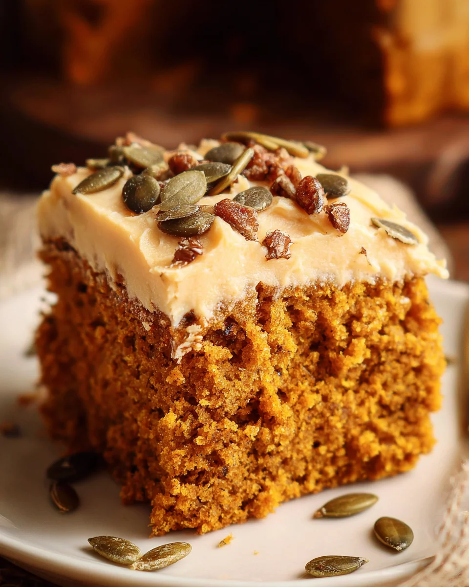 Pumpkin Spice Cake with Brown Sugar Cream Cheese Frosting