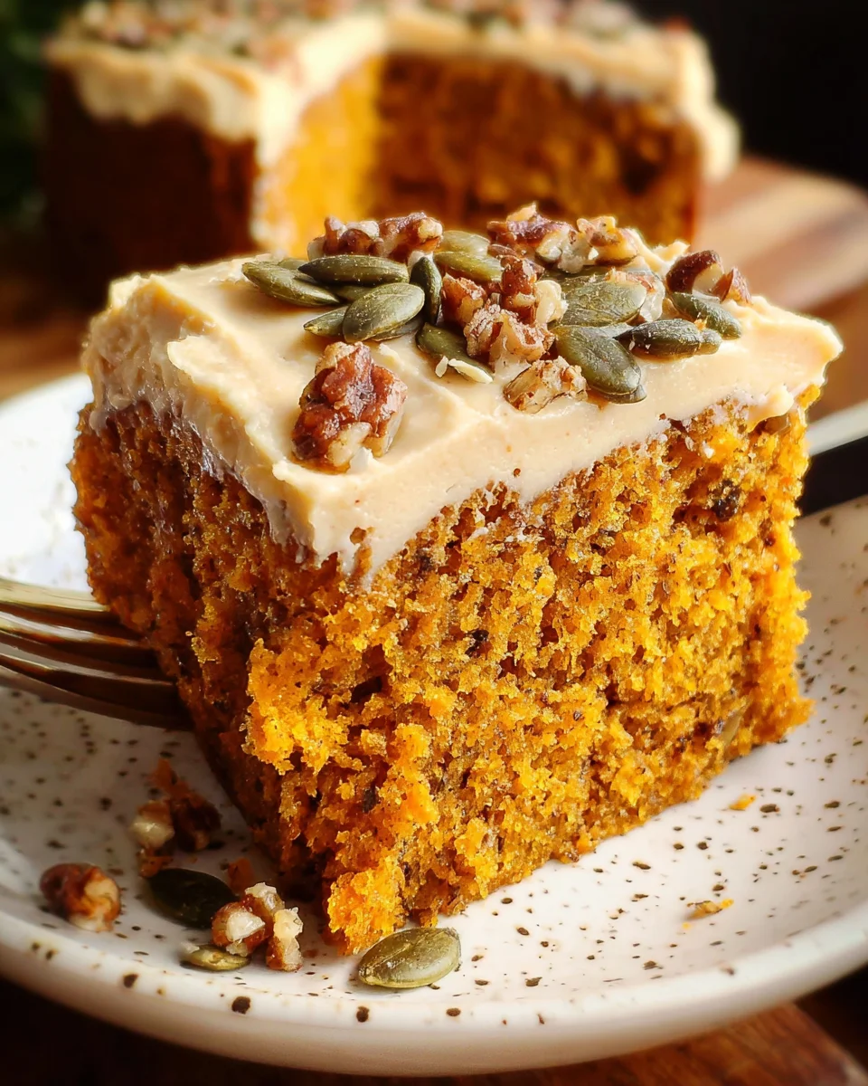 Pumpkin Spice Cake with Brown Sugar Cream Cheese Frosting 34 Pumpkin