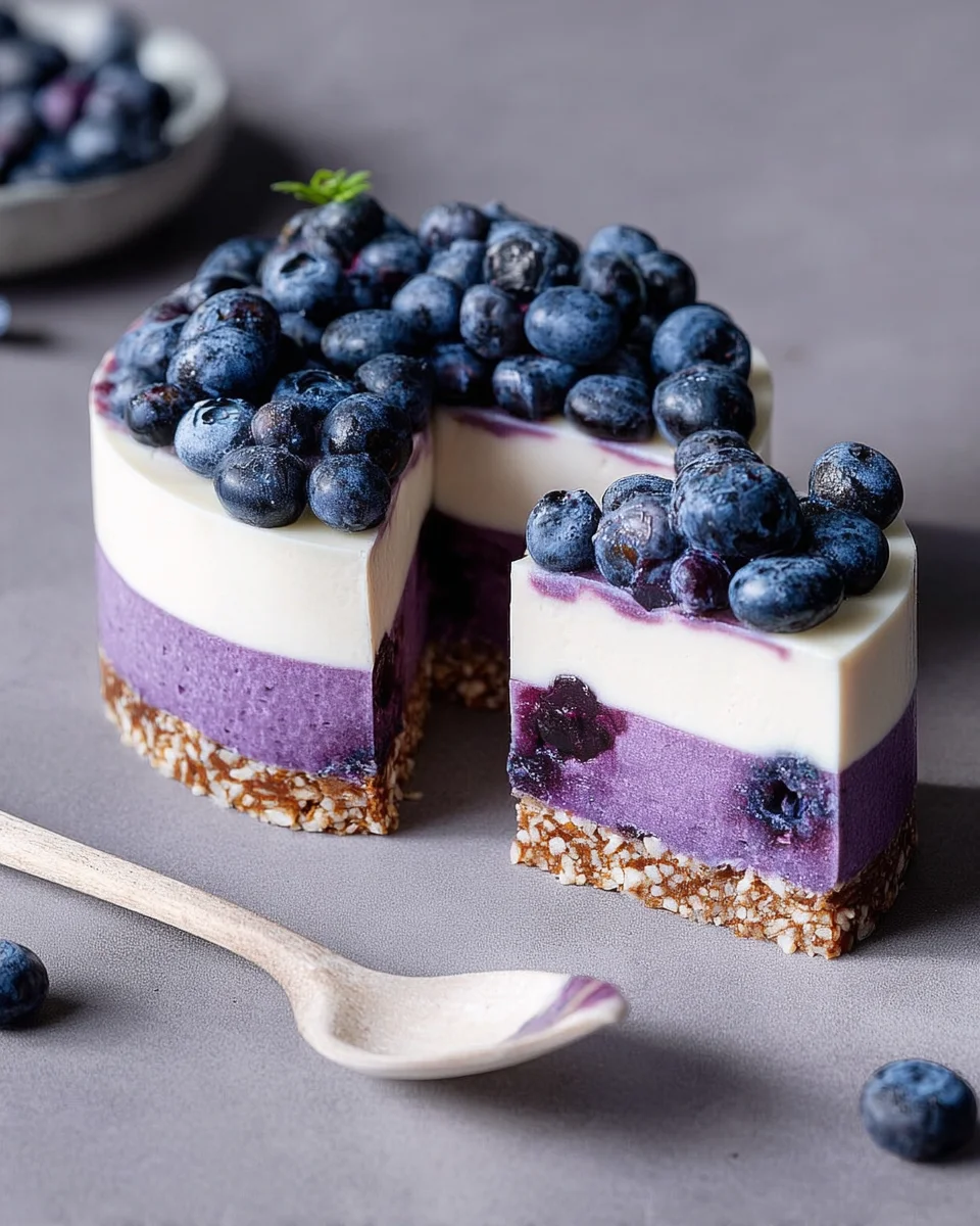 Raw Vegan Blueberry Cheesecake