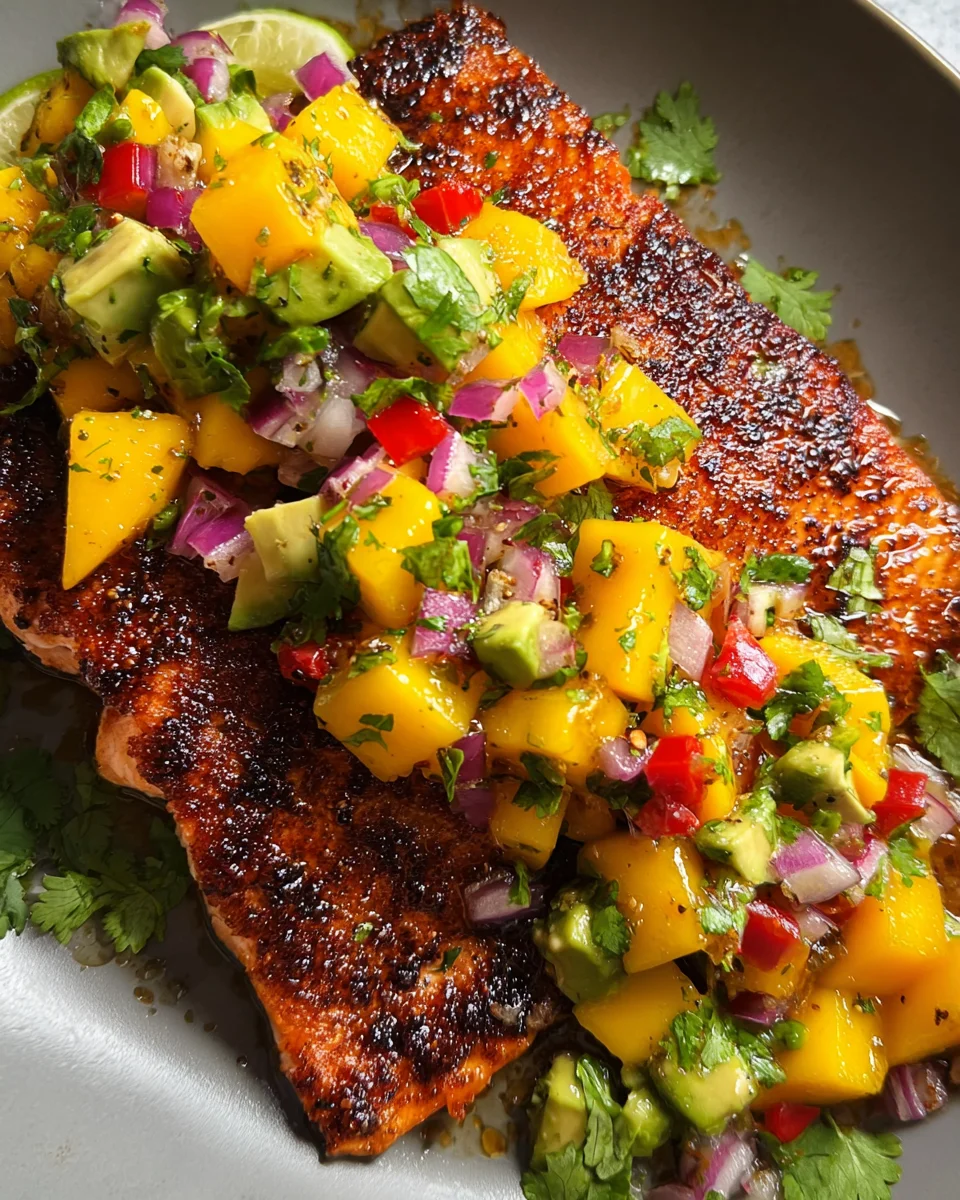 Salmon with Mango Salsa 27 Salmon
