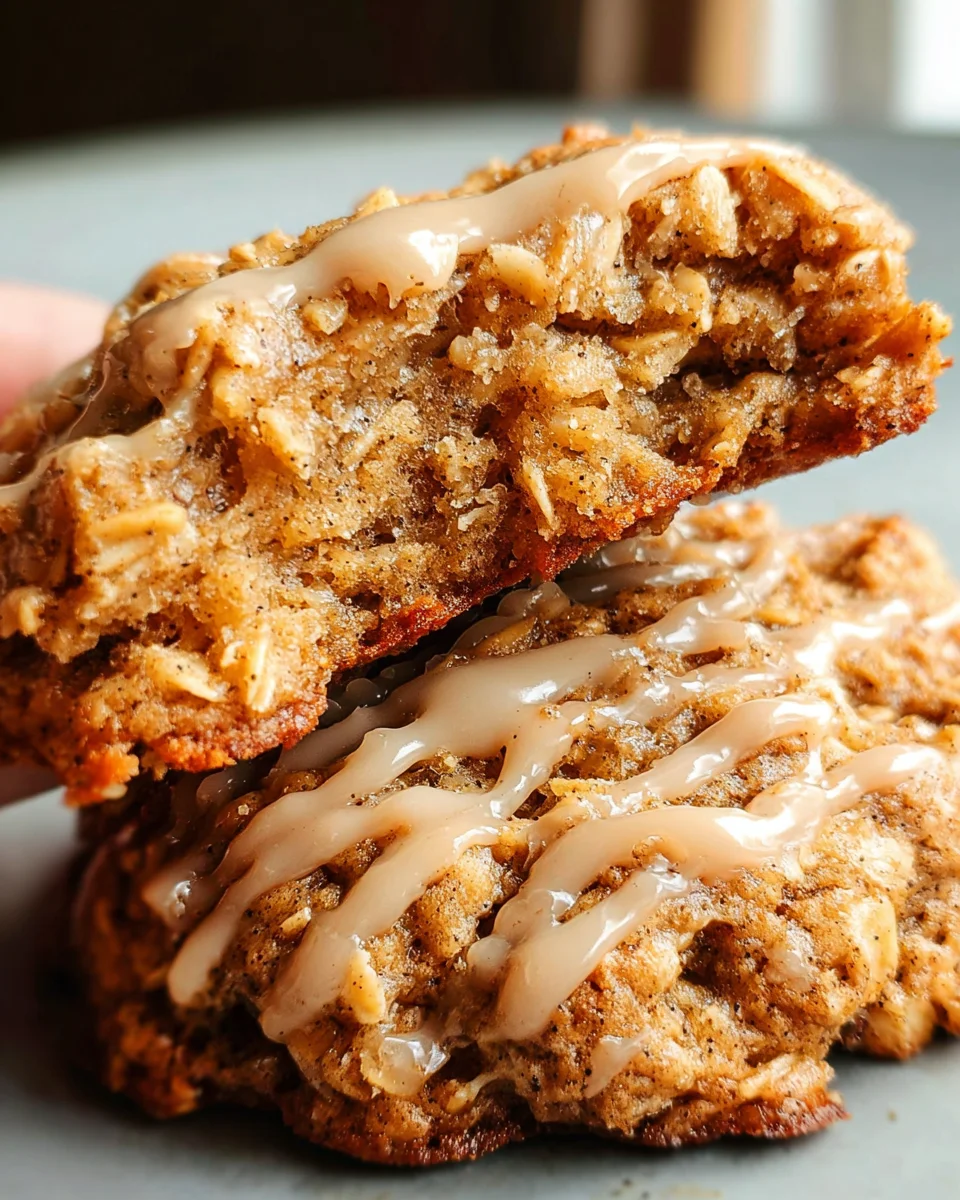 Seriously Thick & Chewy Chai Oatmeal Cookies with Maple Glaze 30 Seriously