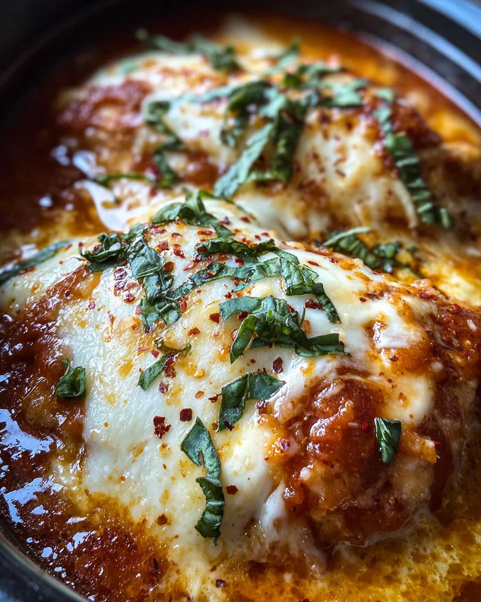 Slow Cooker Cheesy Mozzarella Chicken 18 Slow