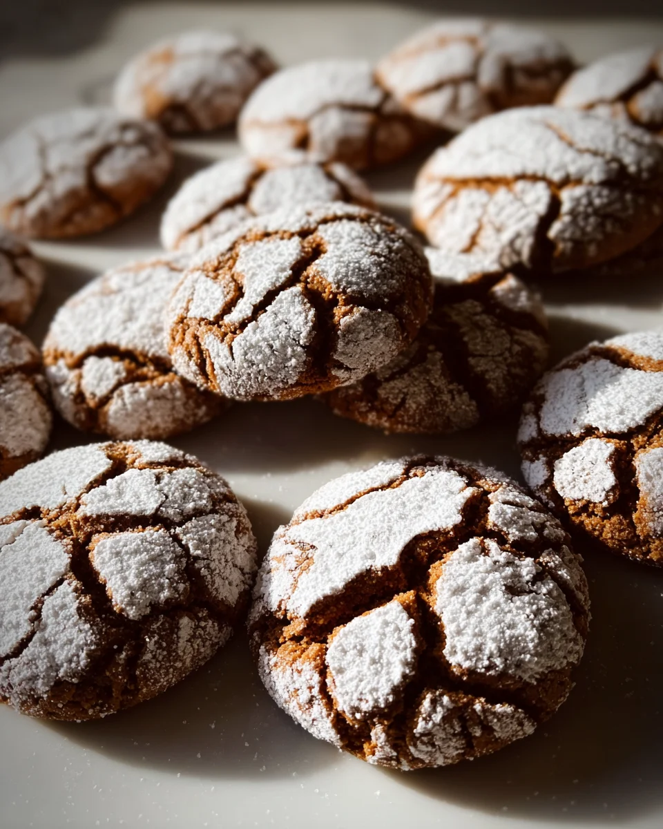 Soft and Spiced Gingerbread Crinkle Cookies