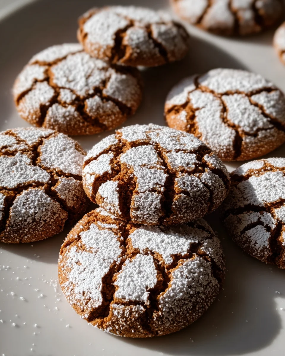 Soft and Spiced Gingerbread Crinkle Cookies 24 Soft