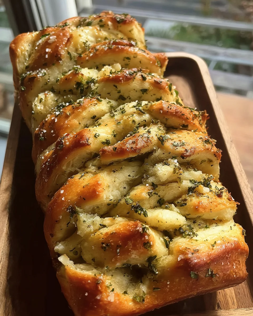 Sourdough Discard Garlic Pull Apart Bread