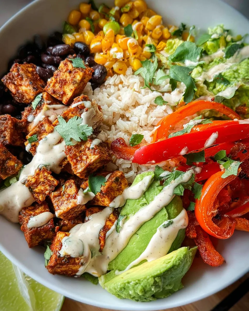 Spicy Baked Tofu Burrito Bowl 31 Spicy