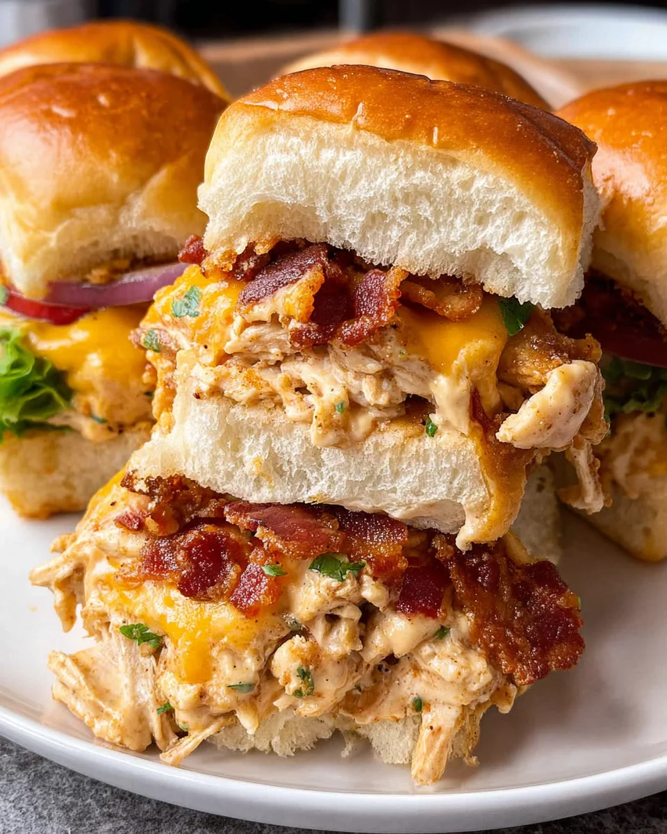 Bacon Ranch BBQ Chicken Sliders 19 Bacon