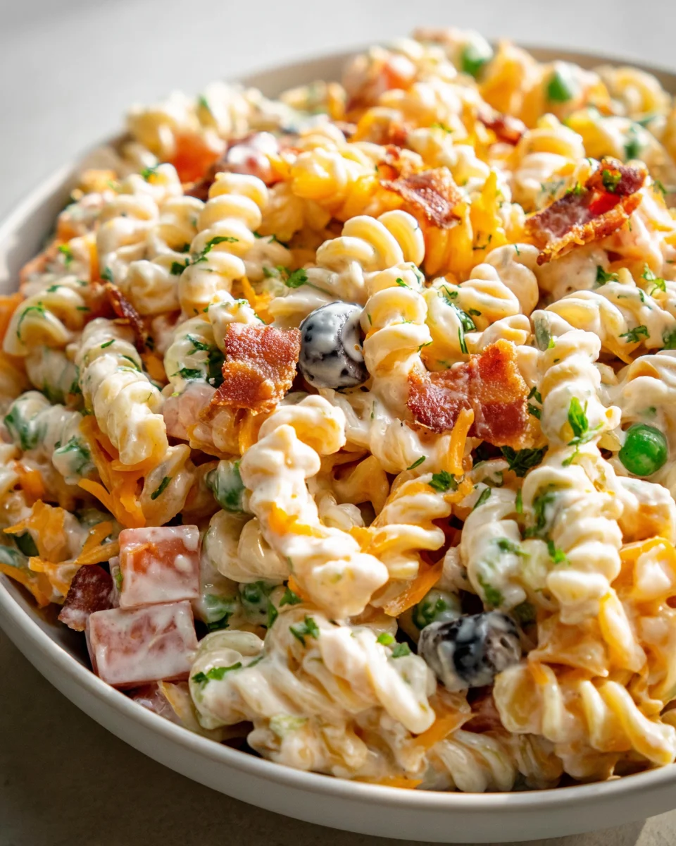 Bacon Ranch Pasta Salad 19 Bacon