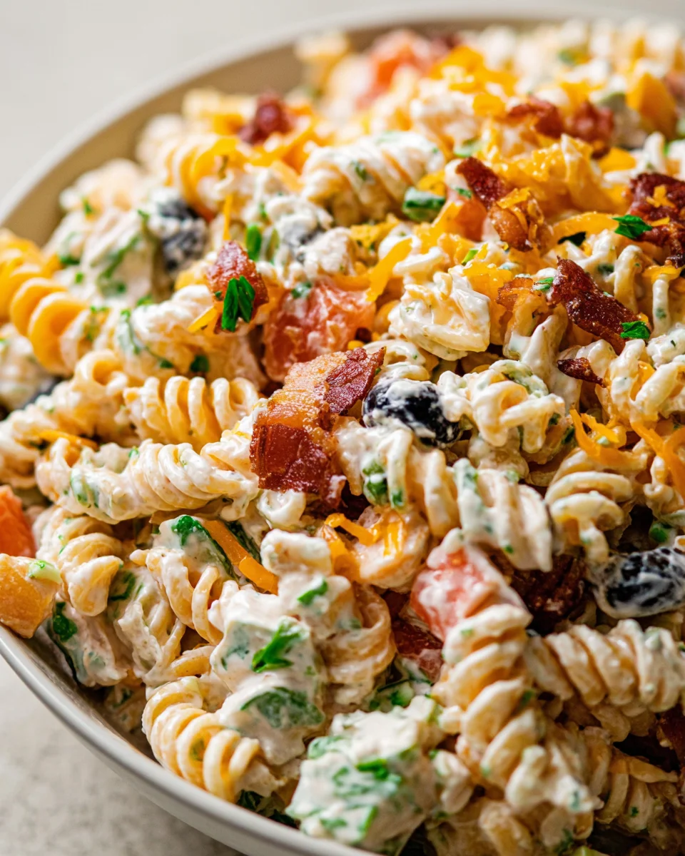 Bacon Ranch Pasta Salad 20 Bacon