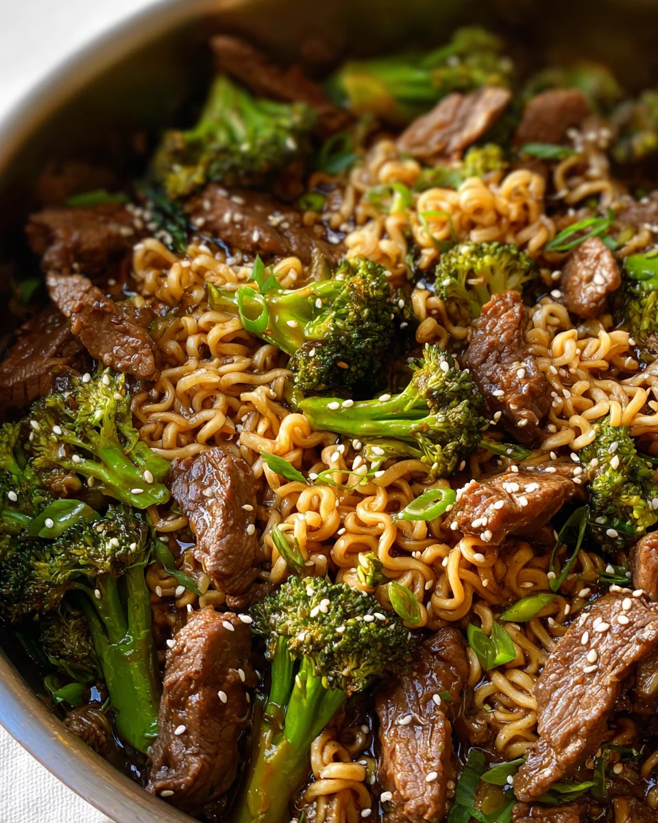 Beef and Broccoli Ramen Stir Fry