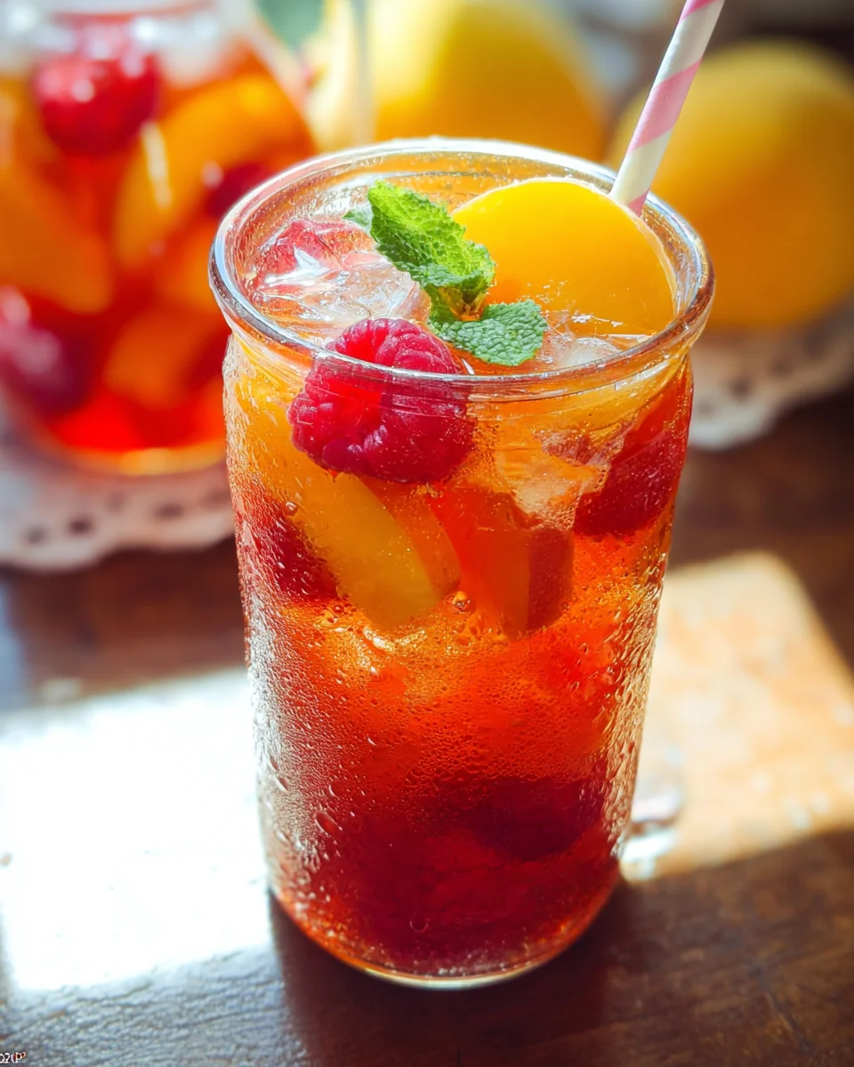 Bellini Peach Raspberry Iced Tea