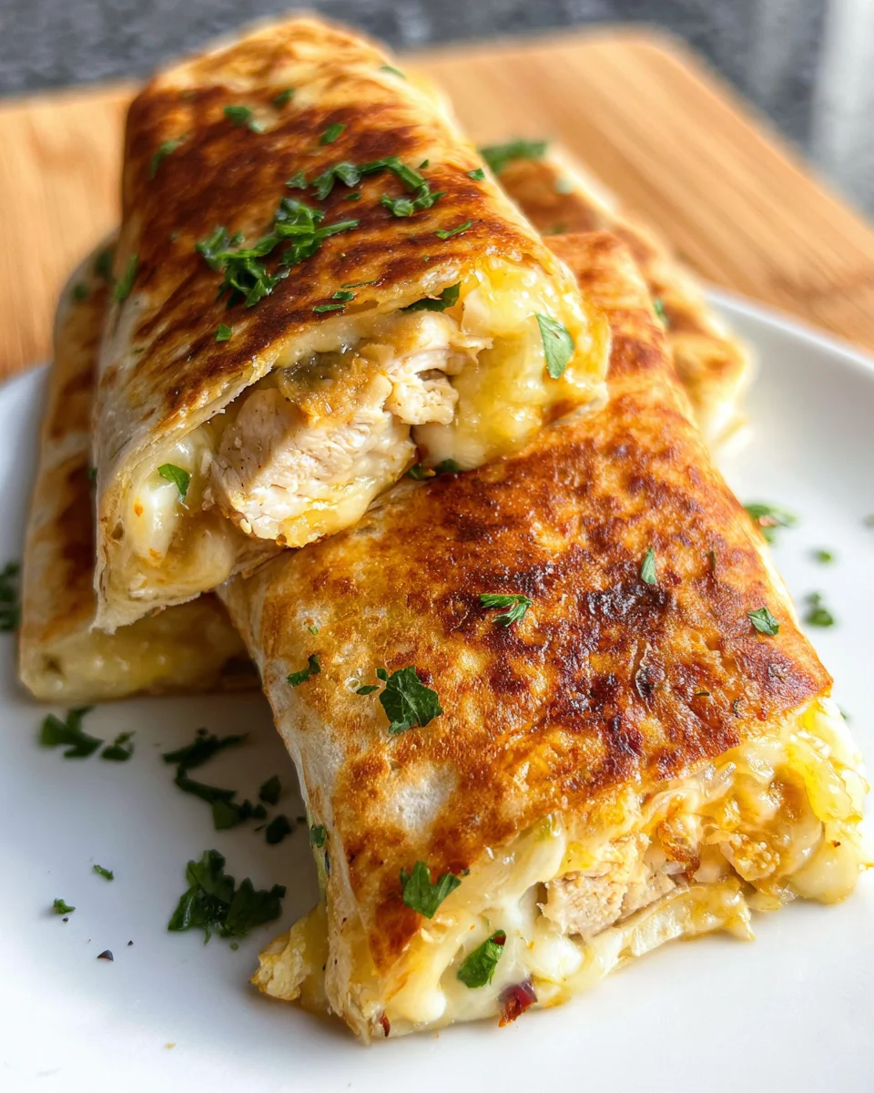 Cheesy Garlic Chicken Wraps 17 Cheesy