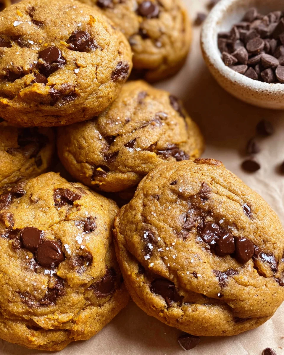 Chewy Pumpkin Chocolate Chip Cookies 24 Chewy