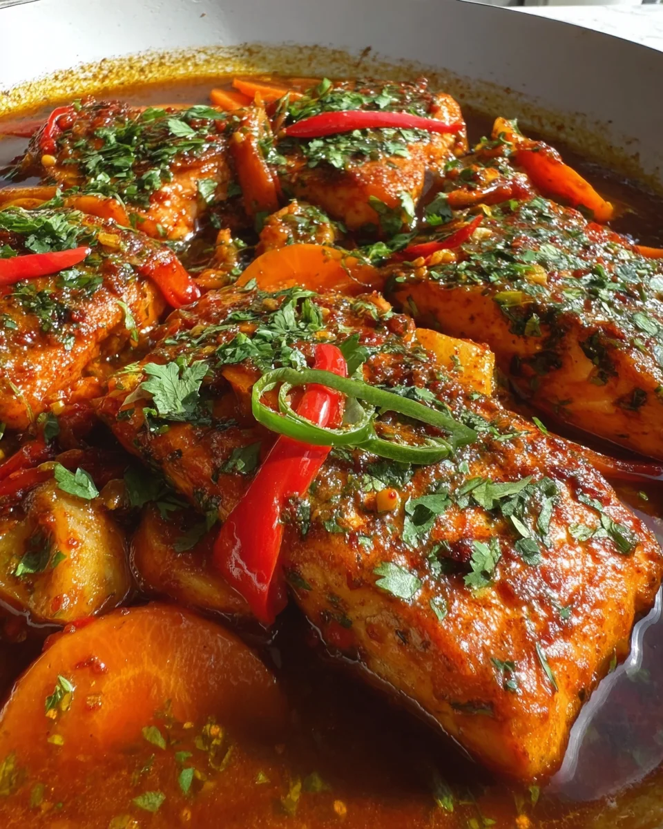 Classic Spicy Moroccan Fish in Rich Sauce