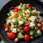 Cottage Cheese and Chickpeas Salad