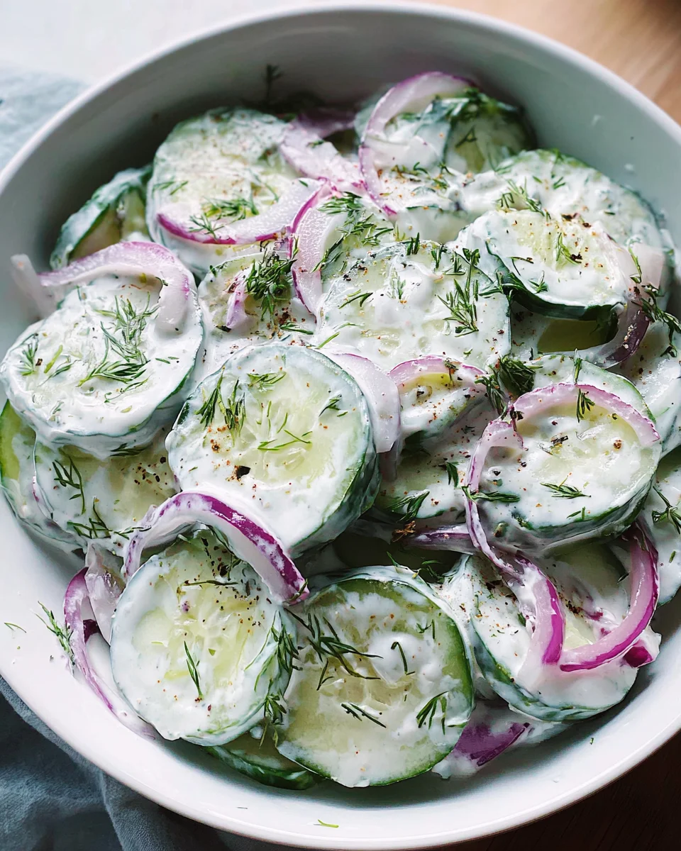 Creamy Cucumber Salad 17 Creamy