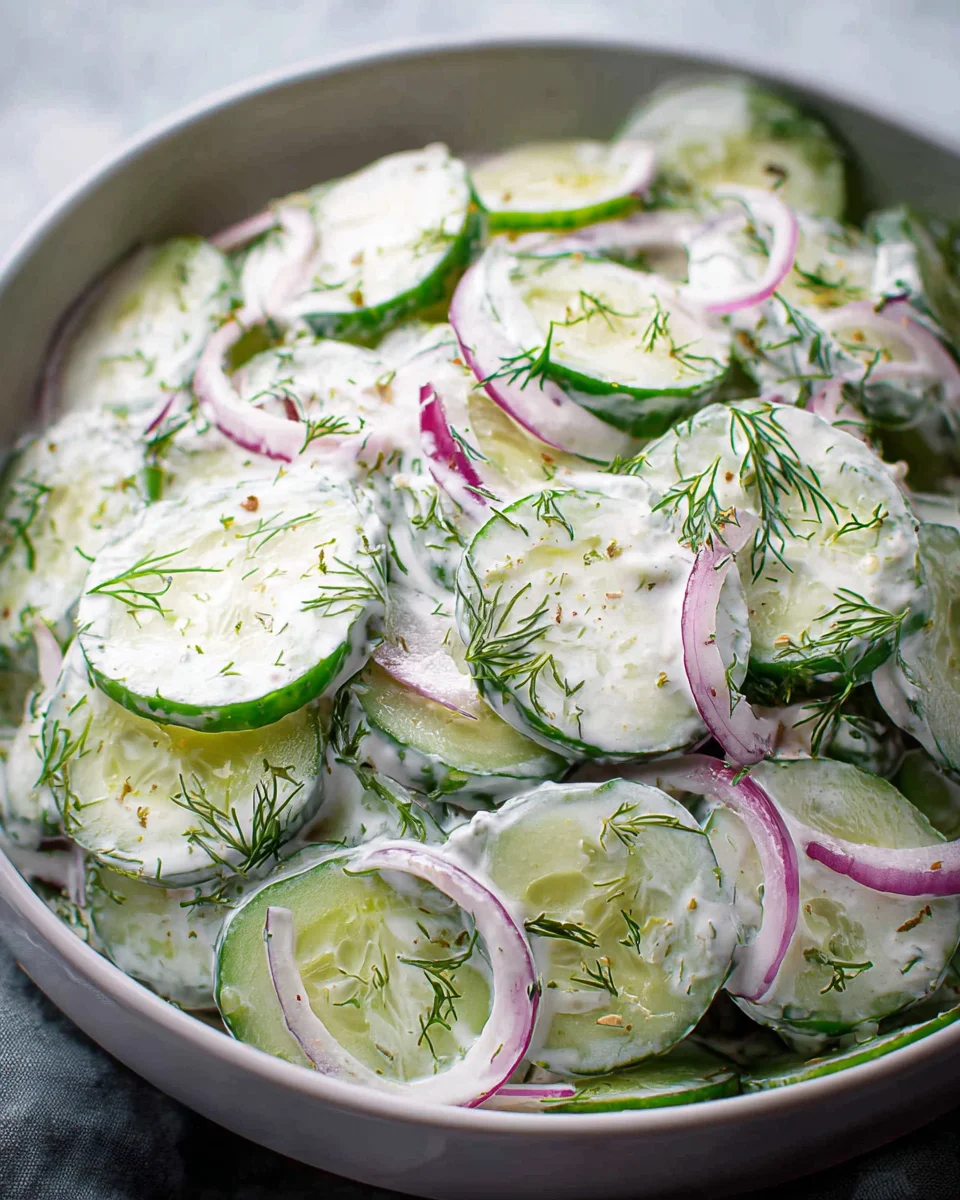 Creamy Cucumber Salad 18 Creamy