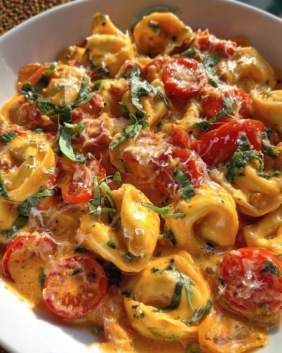 Creamy Tortellini with Tomatoes