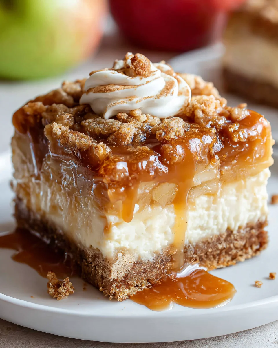 Easy Caramel Apple Cheesecake Bars 32 Easy