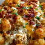 Easy Chicken Bacon Ranch Tater Tot Casserole