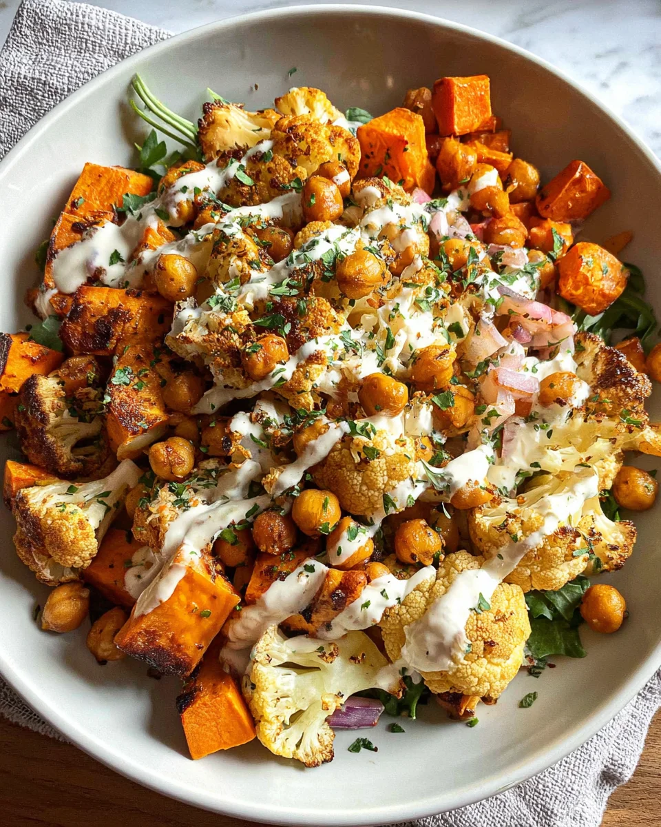 Easy Nourish Bowl Recipe with Tahini Yogurt Dressing
