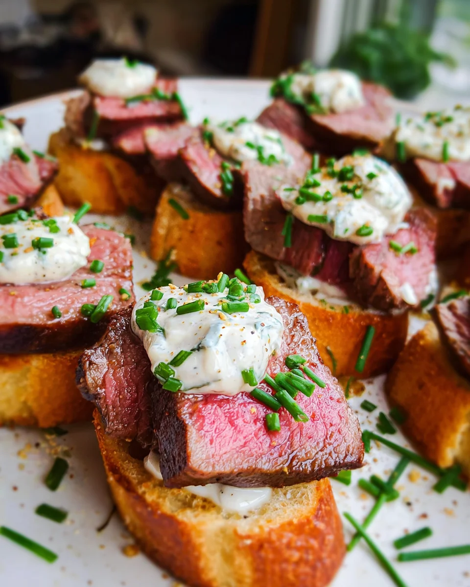 Easy Steak Crostini (with Horseradish Sauce) 18 Easy